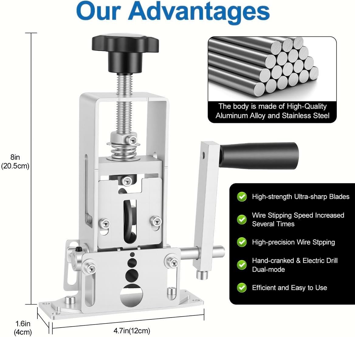 Wire Stripper Machine Manual, Scrapping Copper Cable Stripping Machine, Drill...