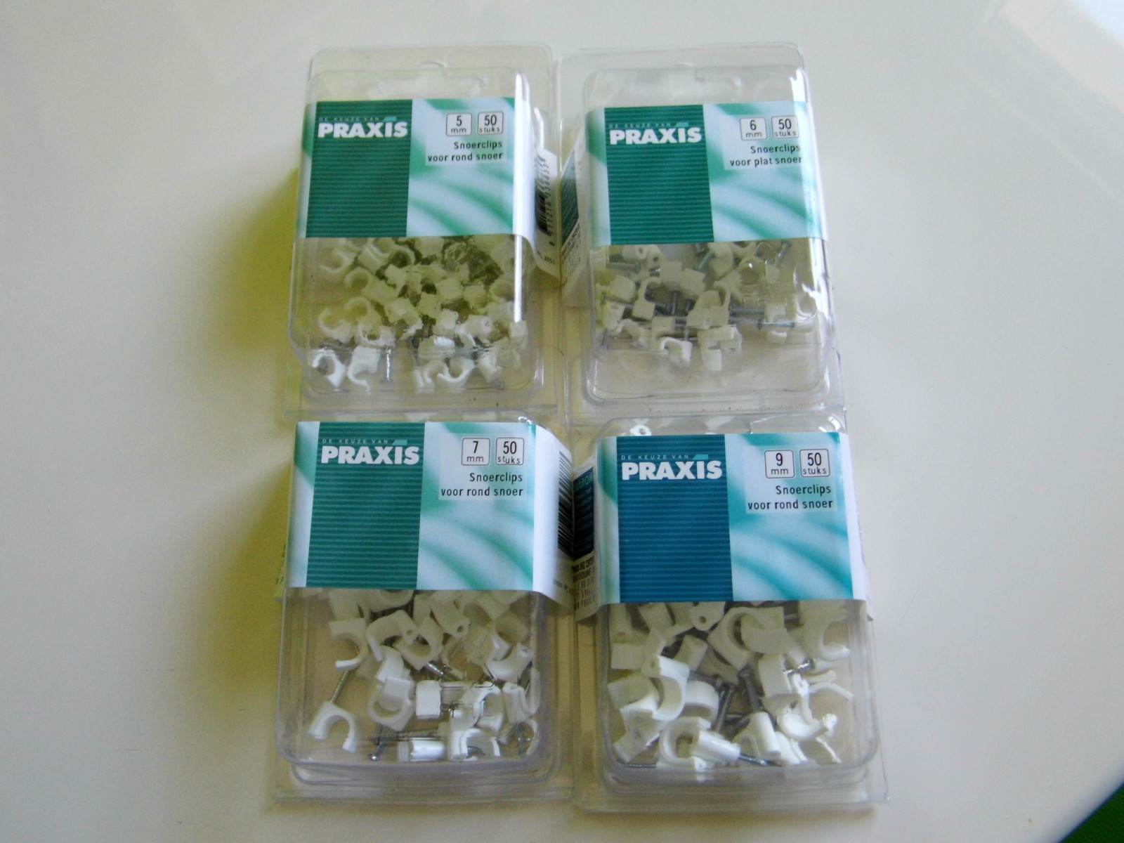 Nail Clamps Cable Clamps Set for 5mm,6mm,7,mm9mm Leads 50pcs Each