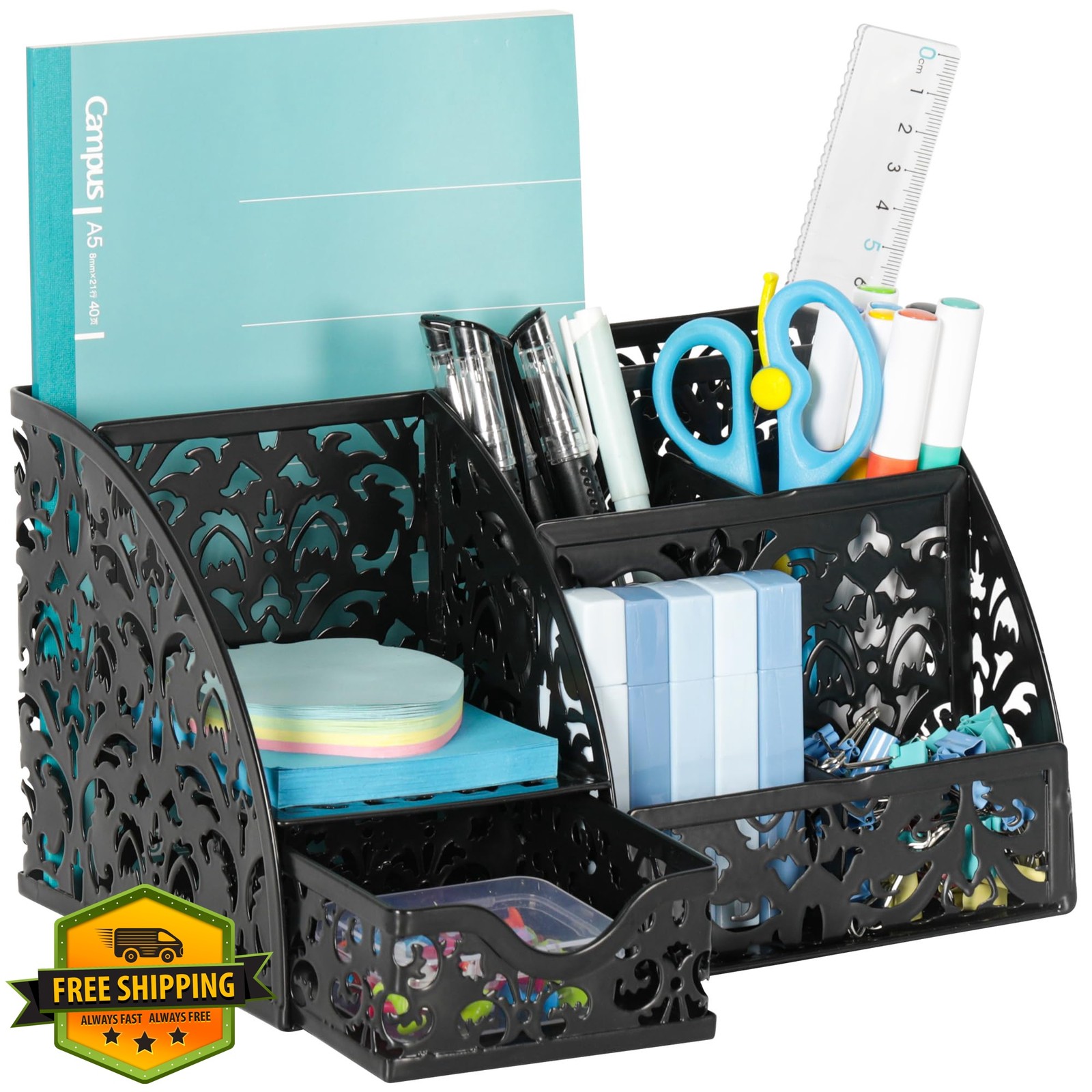 EasyPAG Black Desk Organizer Drawer
