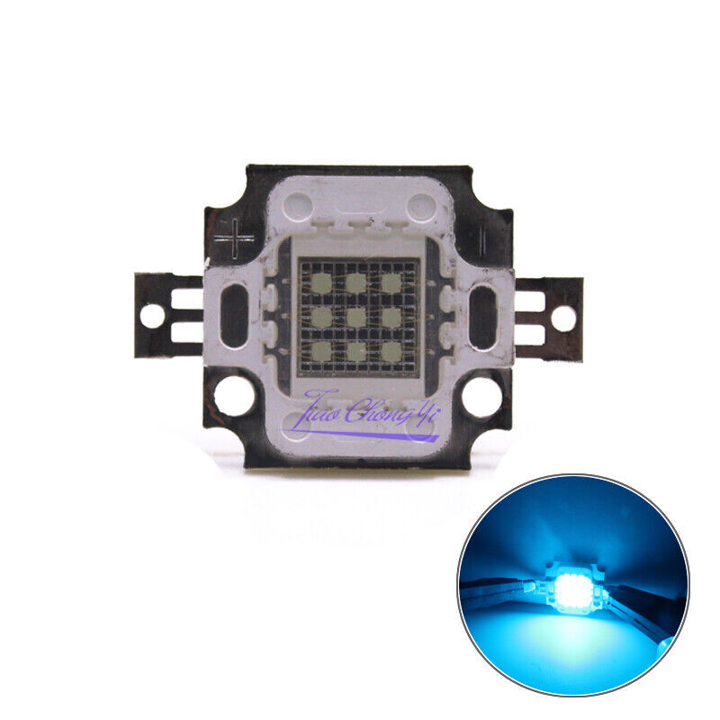High Power LED Cyan 10W 480-485nm Cyan 1050mA 9-11V 9LED Led Emitter Lamp 1pcs