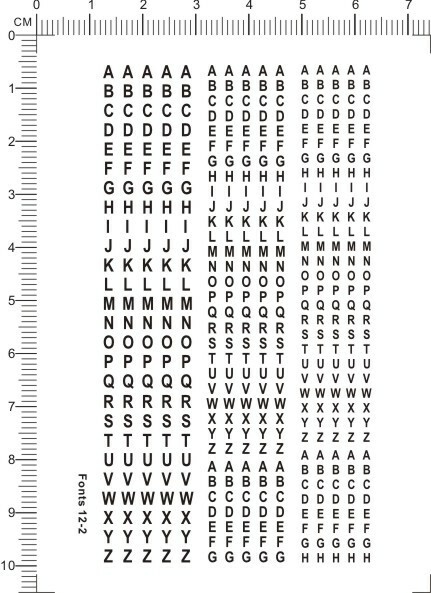 Black Arial FONTS 12-2 Characters letters Military Markings Water Slide Decal