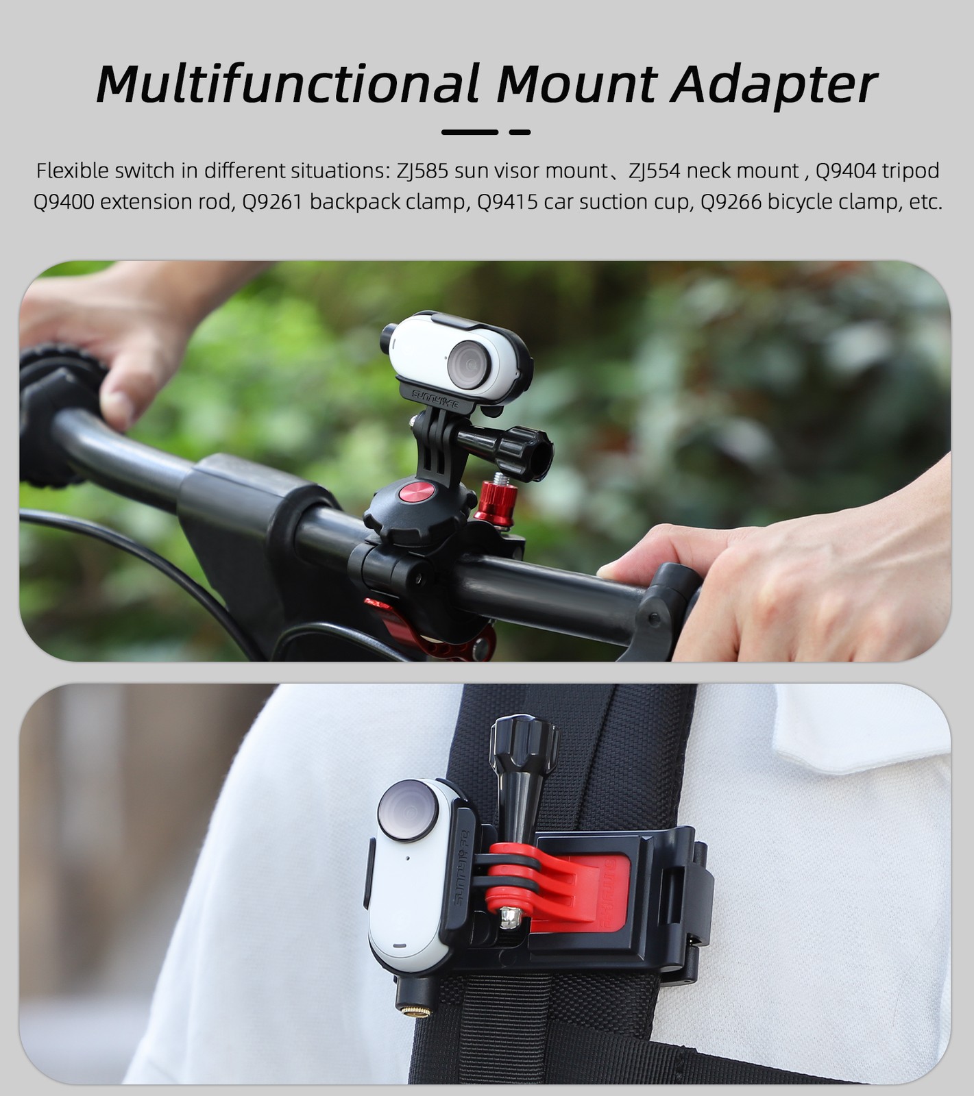 For Insta360 Go 3 Camera Plastic Mount w/Thread Adapter Part Adapter Accessories