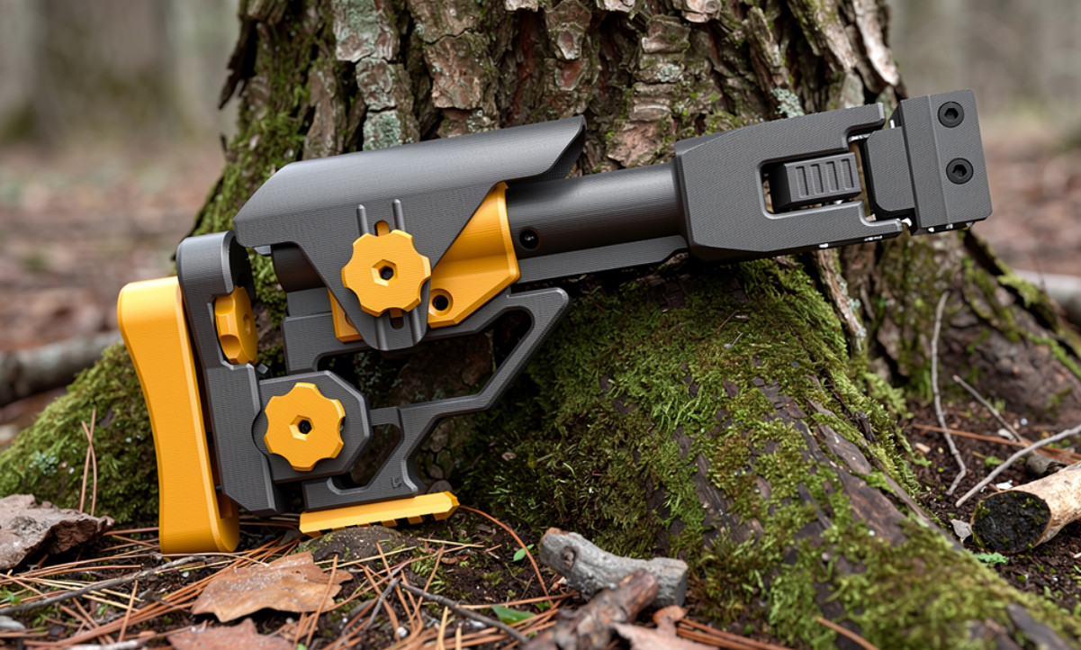Ruger 10/22 3D Printed Butt Stock Fully Adjustable and Collapsible Custom Colors