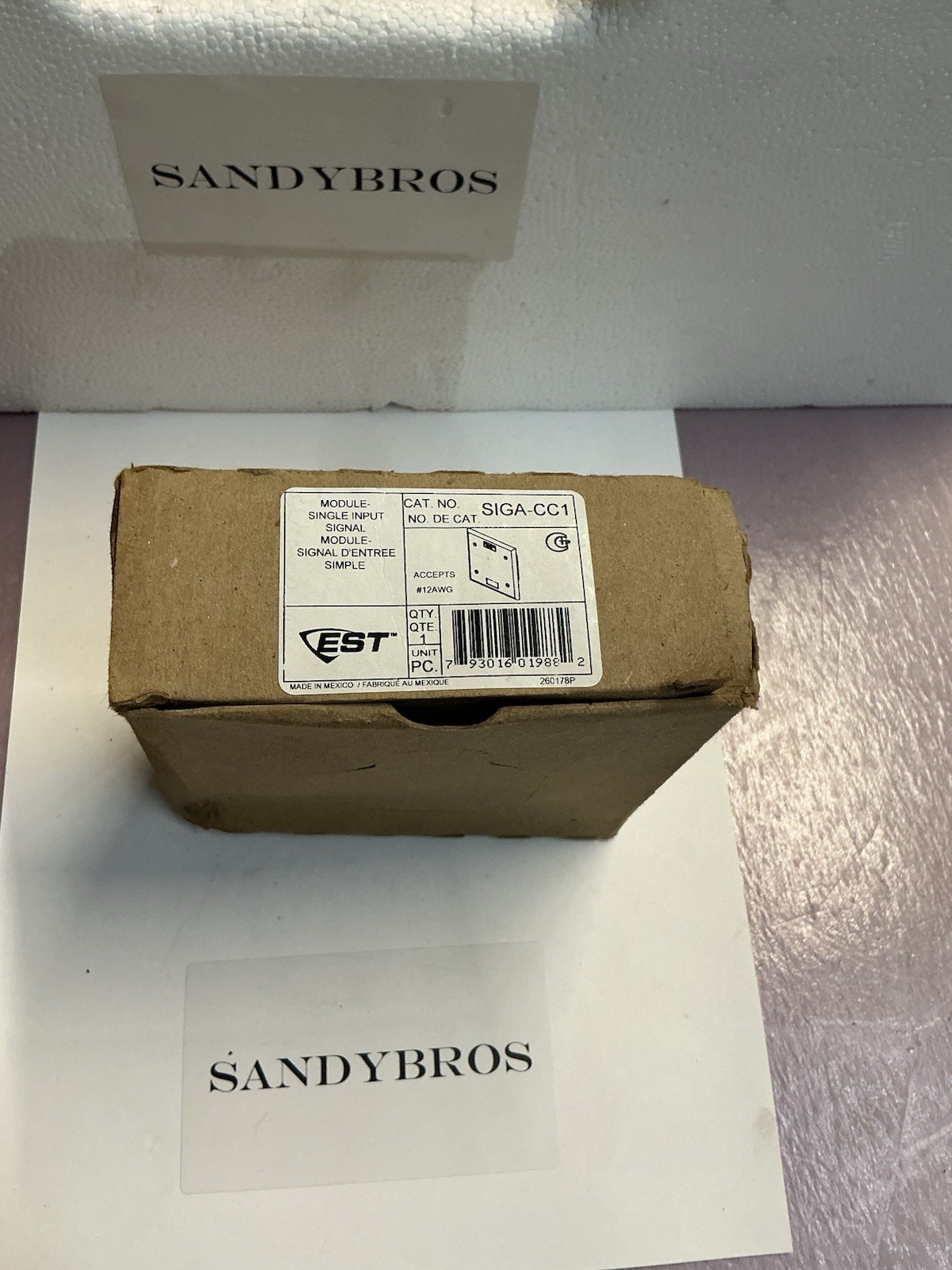 EDWARDS EST SIGA-CC1 SINGLE INPUT SIGNAL MODULE - SEE DESCRIPTION