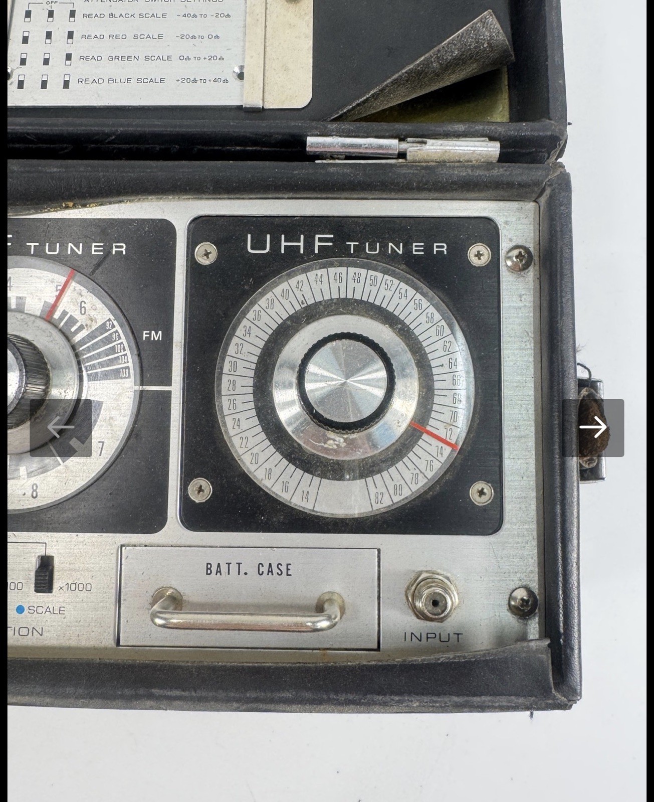 Vintage Channel Master Solid State VHF/UHF Field Strength Meter w/ Carrying Case