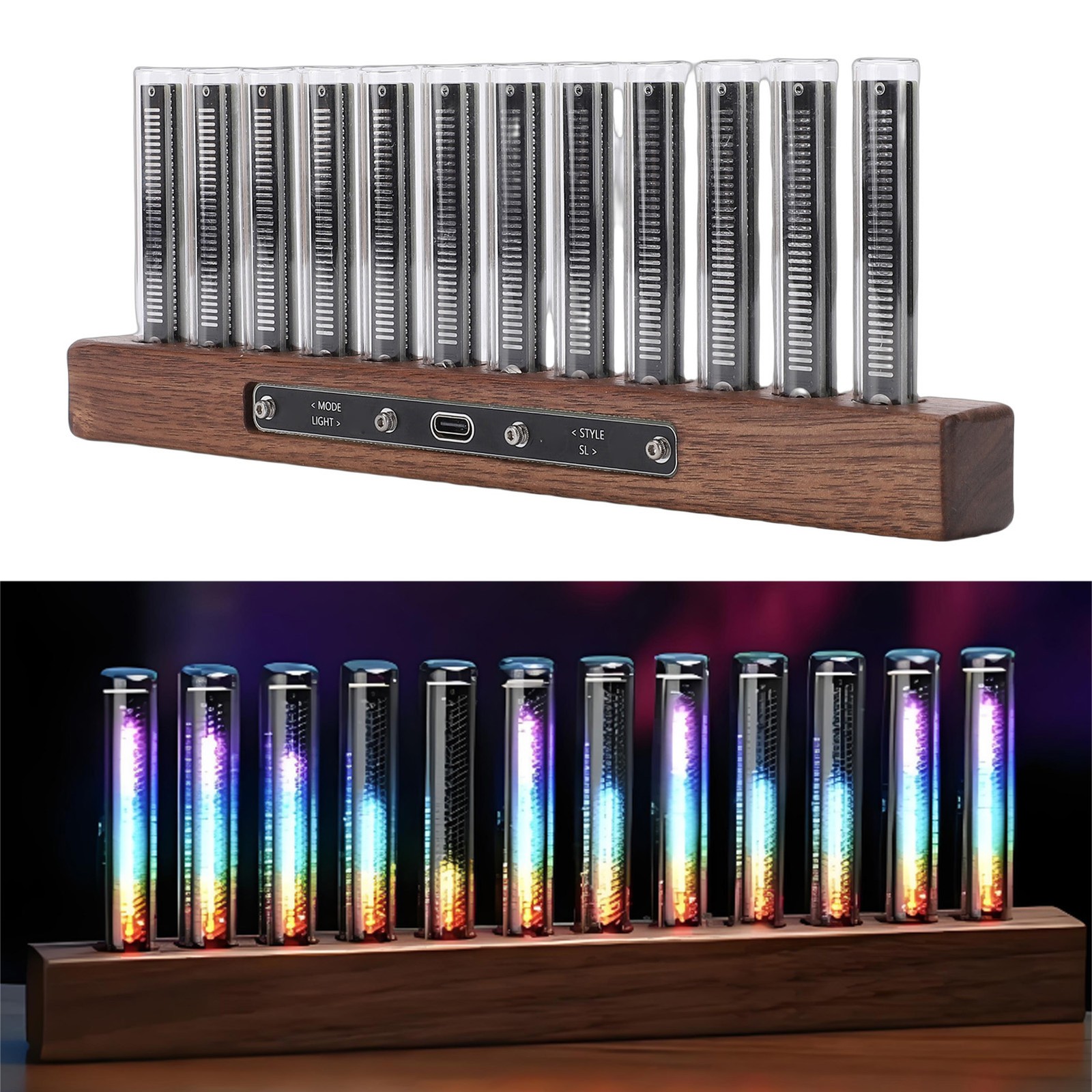 1 LED Music Spectrum Display With Adjustable Brightness For Home Use