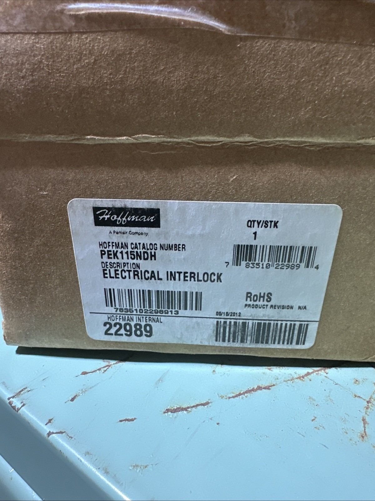Hoffman PEK115NDH Electrical Interlock  Hoffman 22989  120/110 VAC