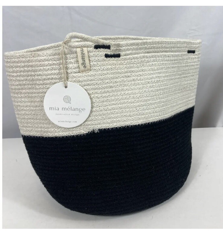 Mia Melange Foldable Cotton Basket New With Tags carry basket perfect for cars