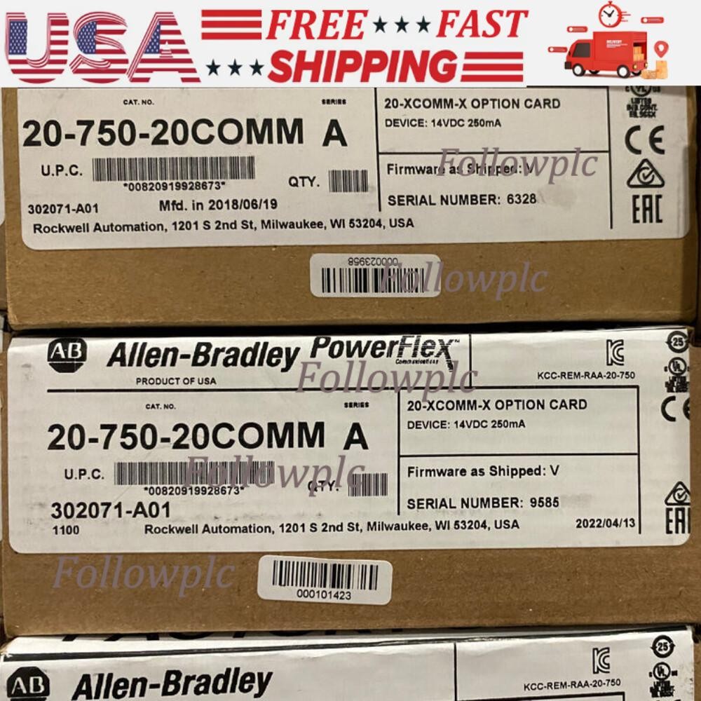New AB 20-750-20COMM PowerFlex Inverter Communication Card US Free Tax