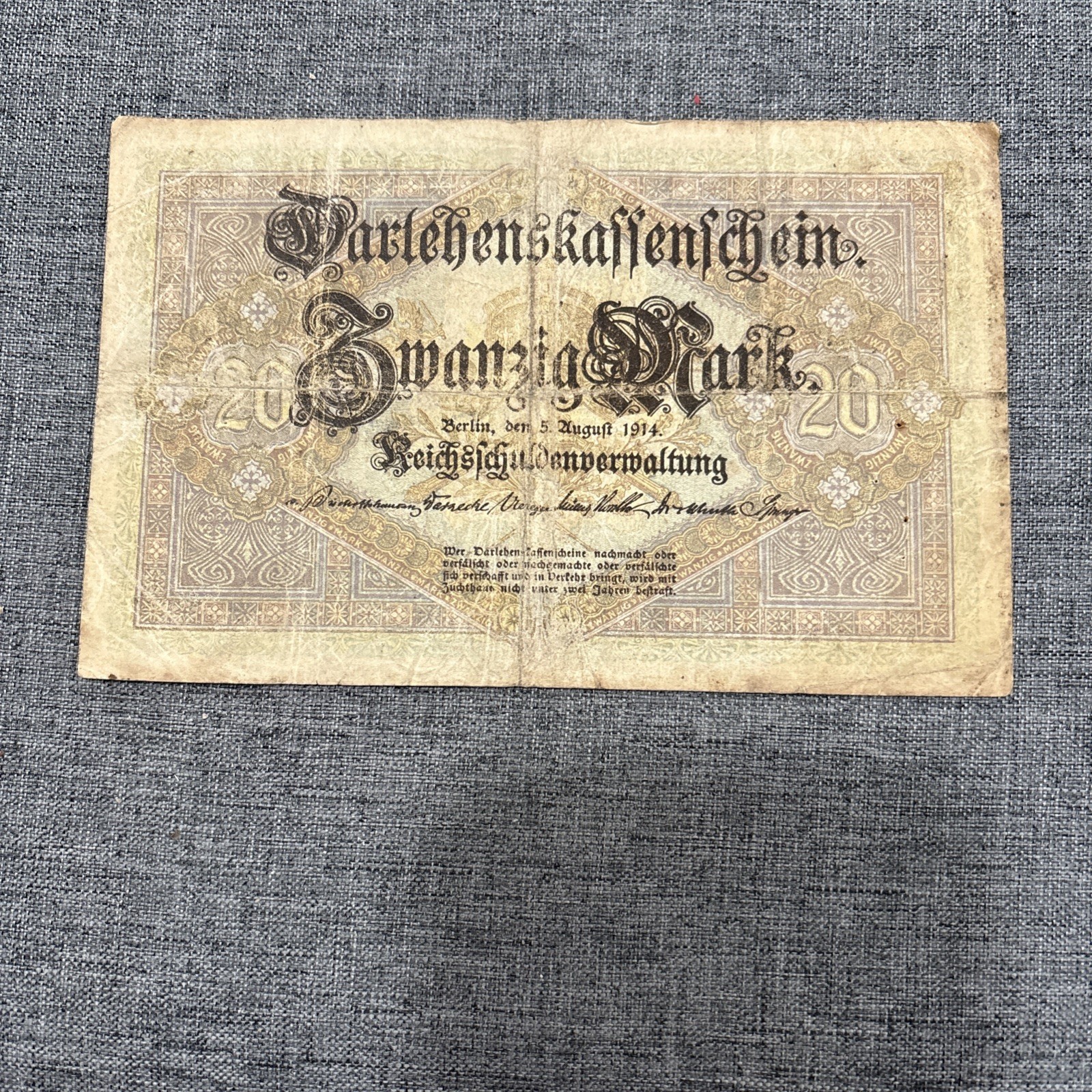 1914 Germany 20 Mark P 48b