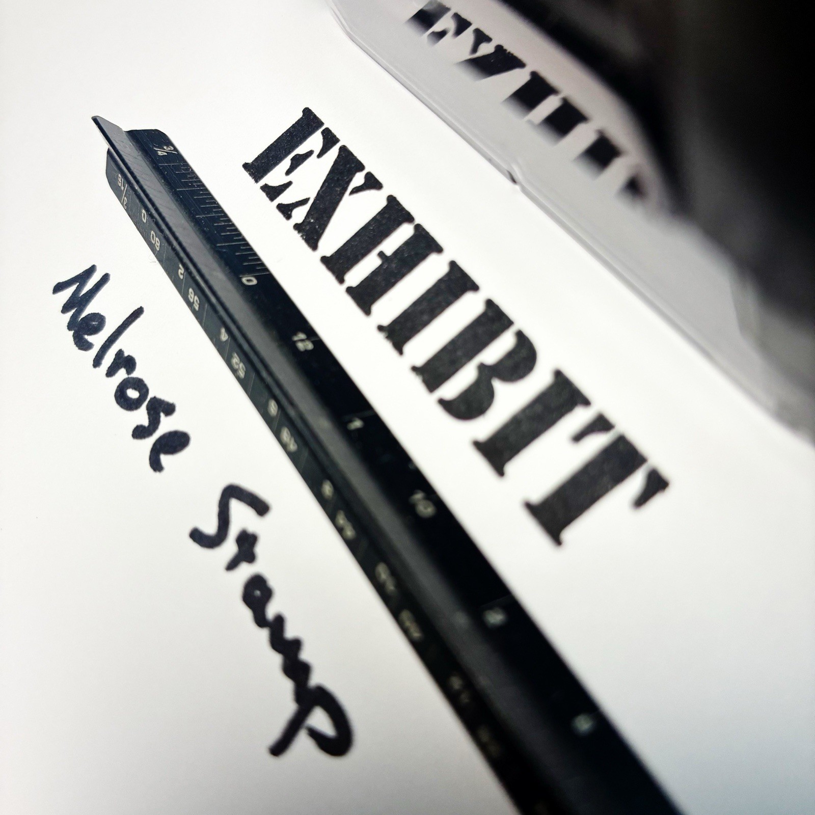 Exhibit Rubber Stamp Black Ink Self Inking Ideal 4913