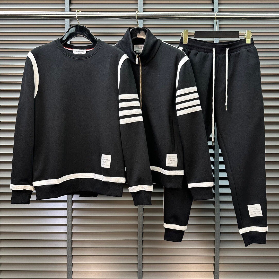 Thom Browne Men's Wears Classic Zipper Jacket Casual Sports Suit new.