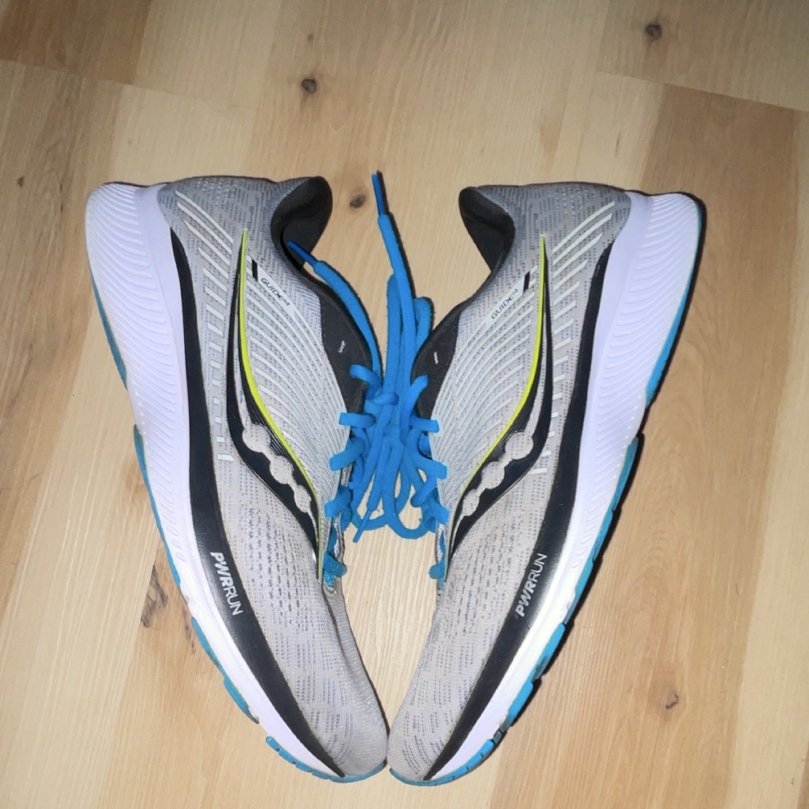 Saucony Ride S20654-55 Men's Running Shoes Mesh Gray Blue Size US 10 UK 9 EUR 44