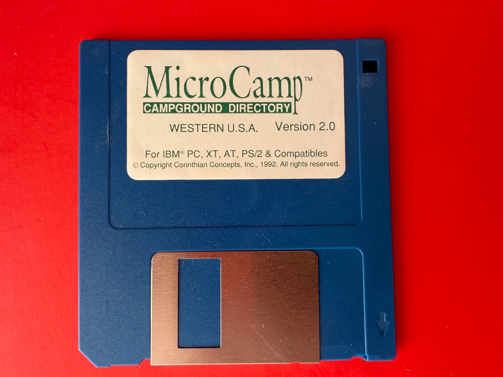 MicroCamp Campground Directory Western USA Version 2.0 IBM PC Compatible