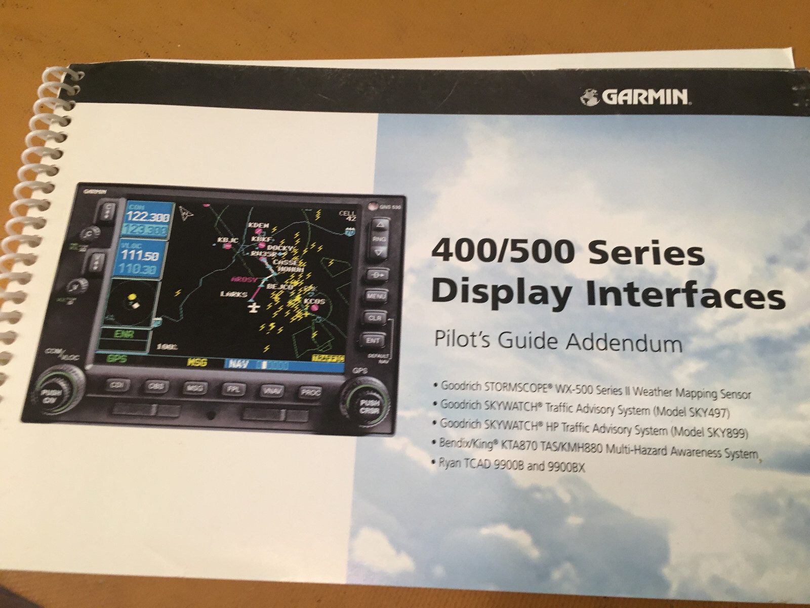 Garmin 400/500 Series Display Interfaces Pilot's Guide Addendum