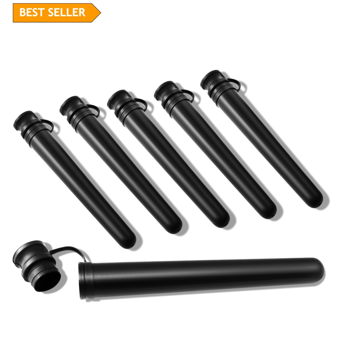 6-Pack of Lightweight Waterproof Tube Vials for Outdoor Adventures