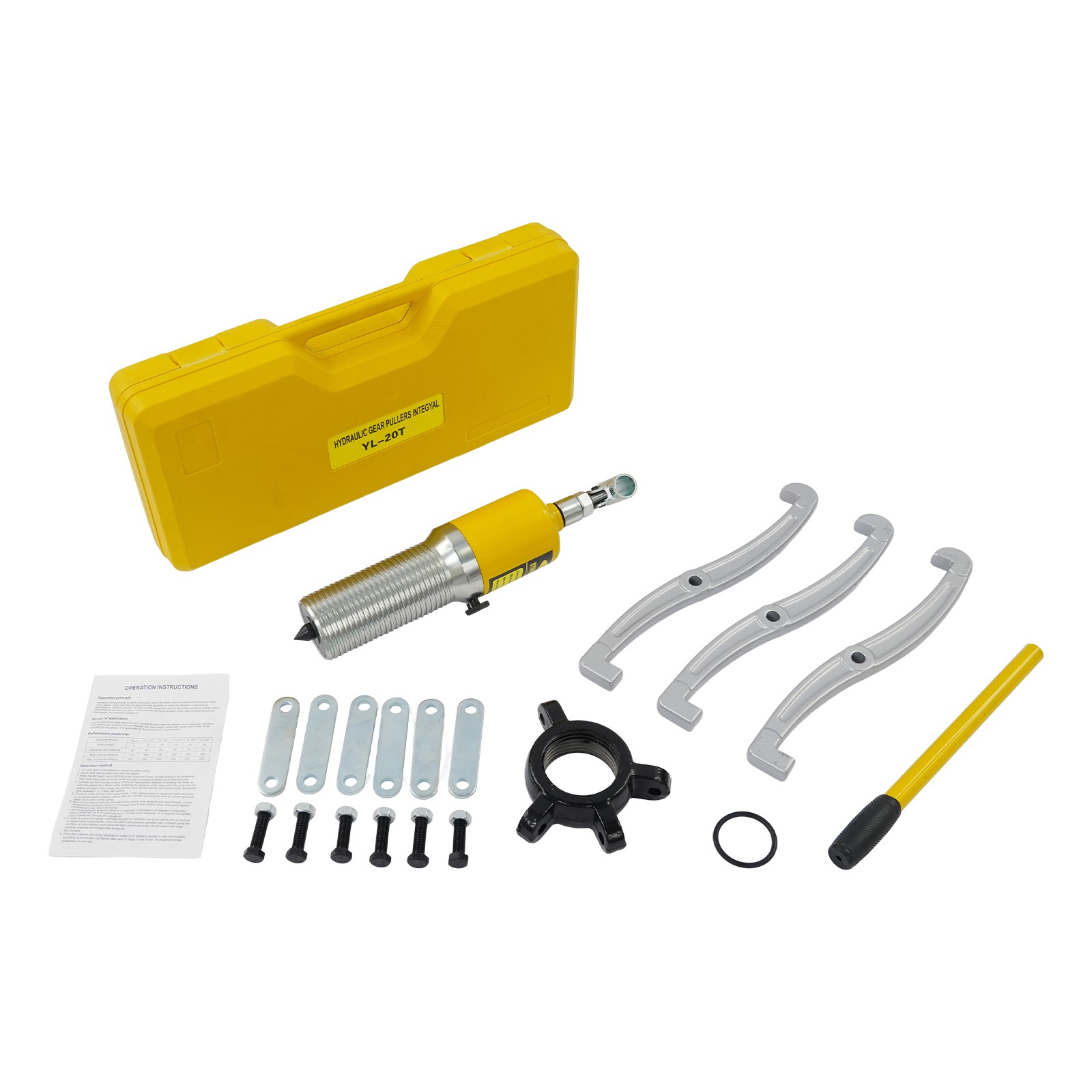 Hydraulic Bearing Puller for Gears, Pulleys Max Pulling—20T 3-Jaw Bearing Puller