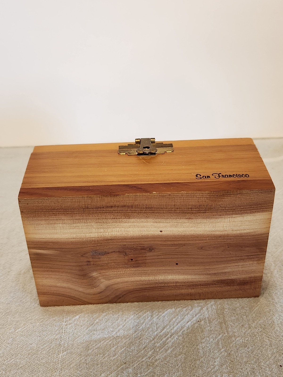 Wooden Cedar San Francisco Trinket Box