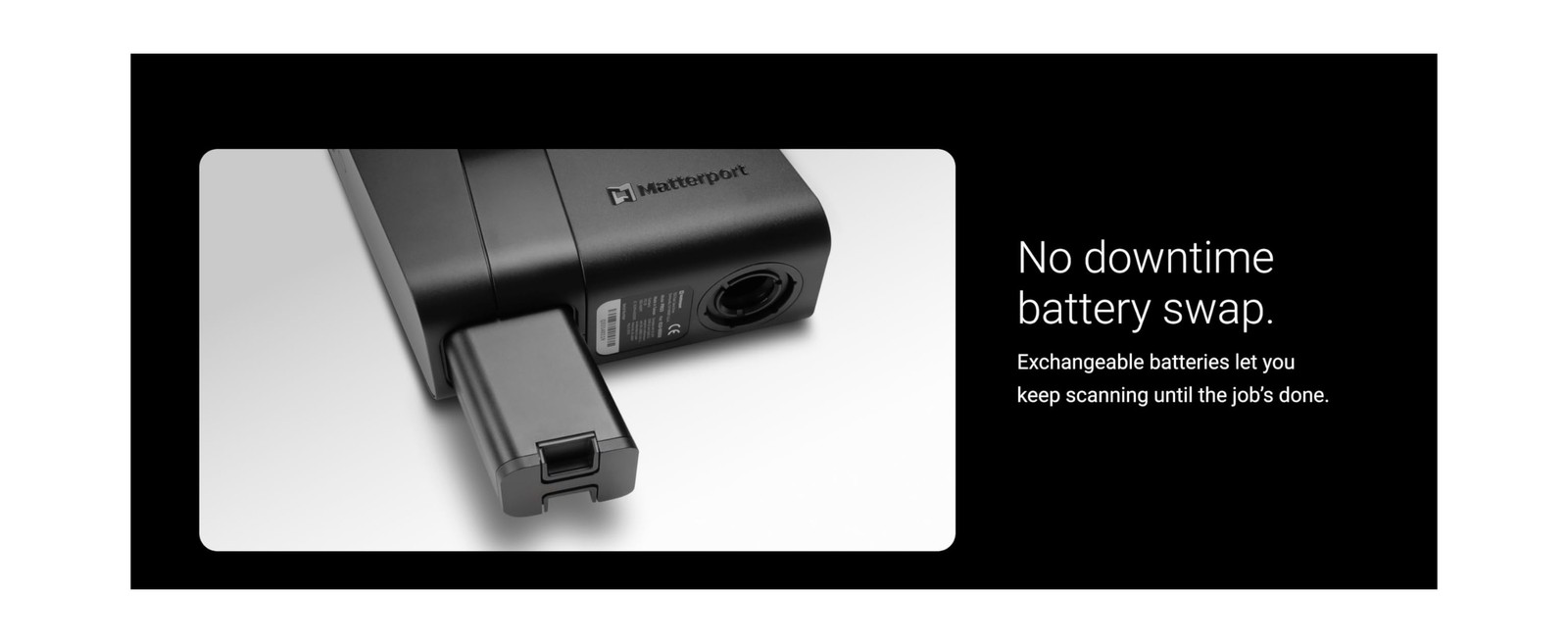 Matterport Replacement Camera Battery for Pro3 3D Lidar Digital Camera