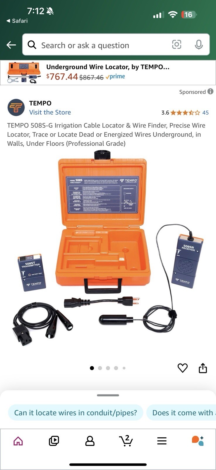 Wire Finder Tempo