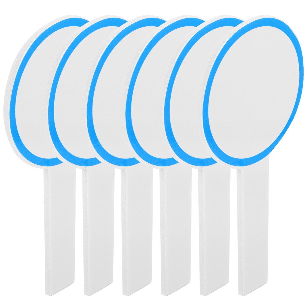 6Pcs Handheld Whiteboards Single Sided Game Paddles Padding Whiteboards