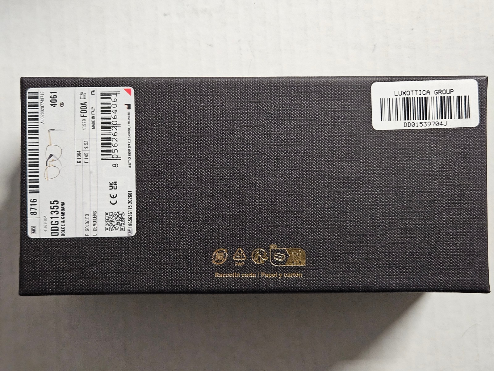 Dolce Gabbana Eyeglass Sunglass Case Box /Gift Box
