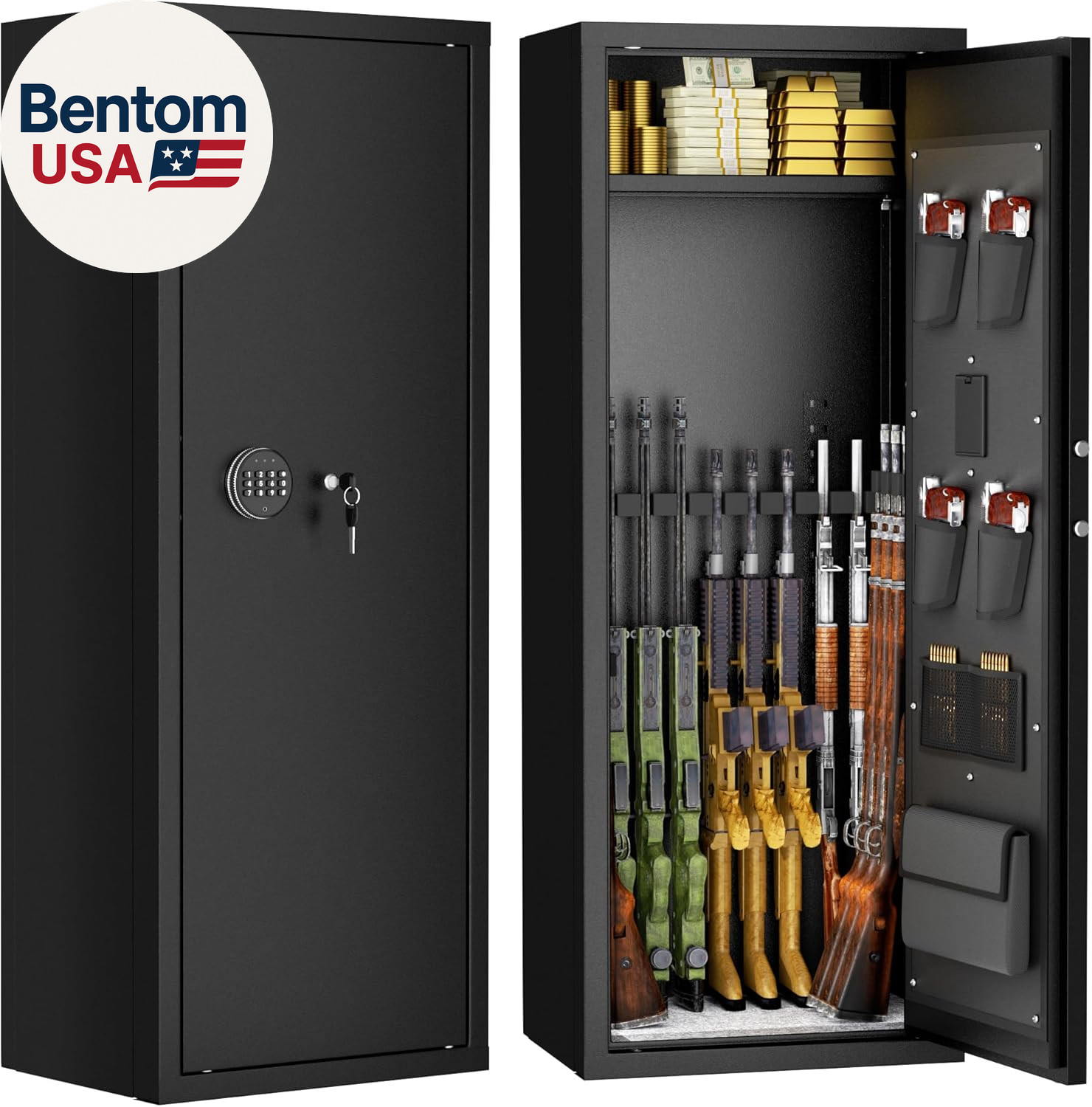 8-12 Gun Safes,Rifle Safe,Gun Safes for Home Rifle and Pistols, Long Gun Safe fo
