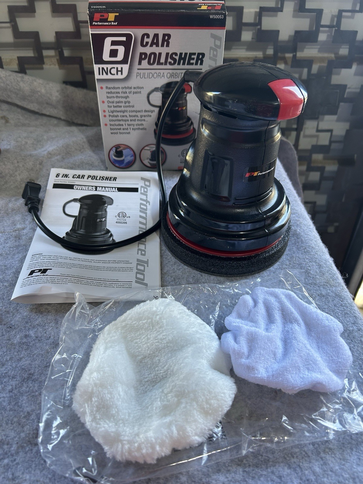 Performance Tool Six 6 inch Car Polisher Buffer with extras