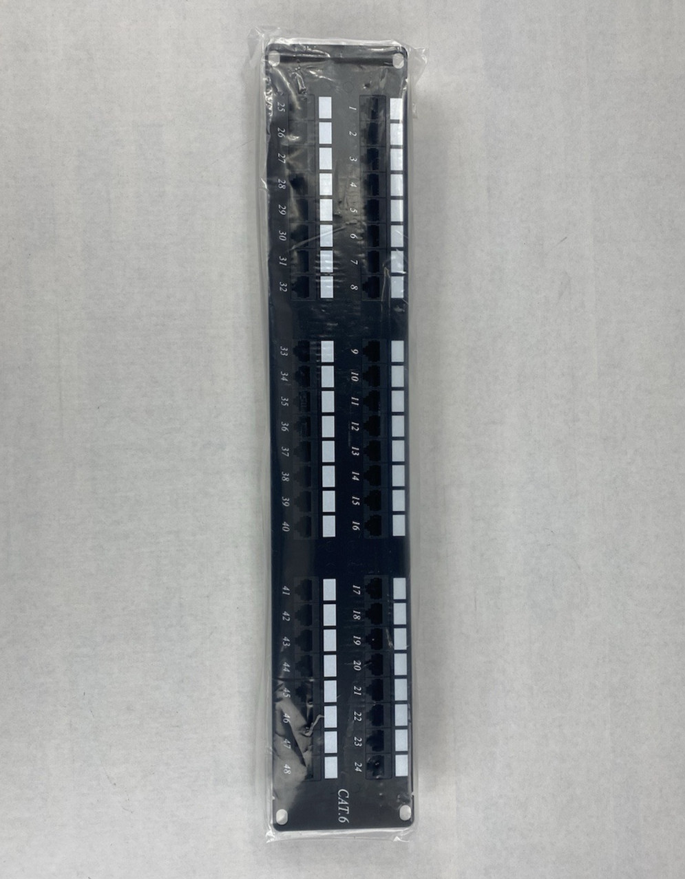 Cat 6 180° Unshielded Patch Panel, 110 Type IDC with 48 Ports