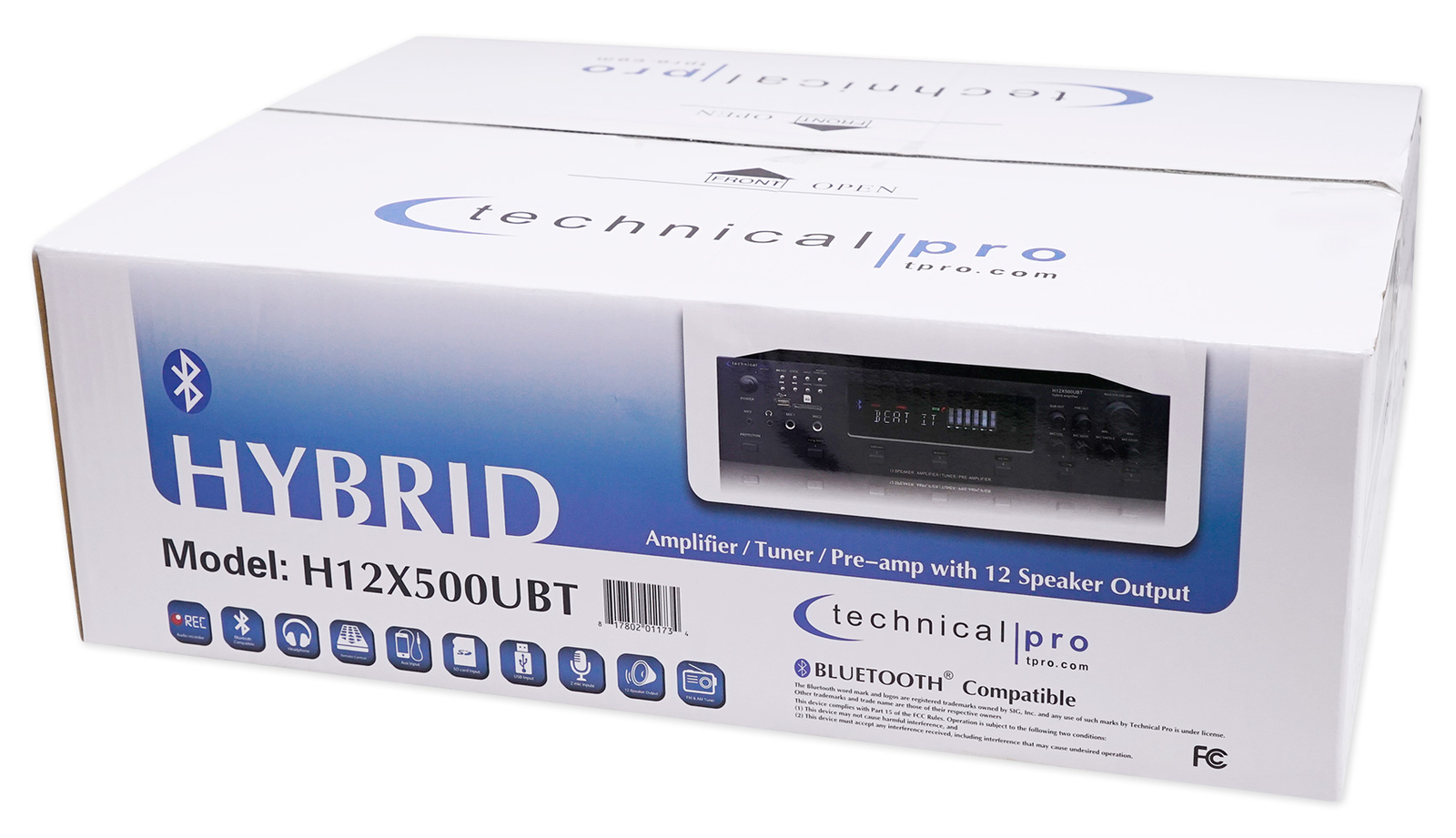 Technical Pro 6000w 6) Zone, Home Theater Bluetooth Receiver+12) 6.5" Speakers