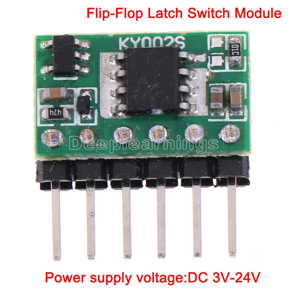 3V-24V 5A Flip-flop Latch Switch Module Bistable Single Button 5000mA NEW