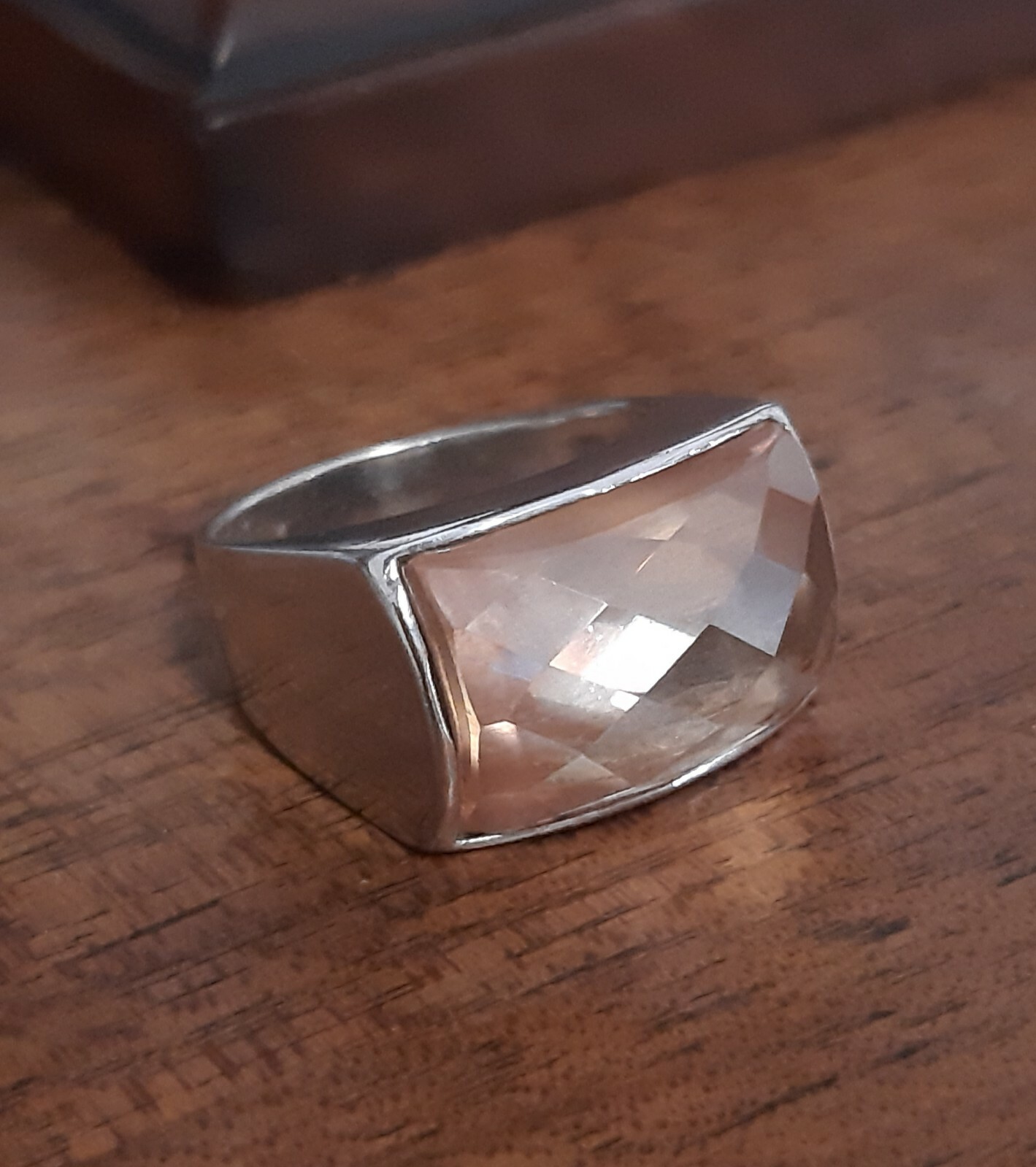 925 SILVER RING UNIQUE solitaire seal women quartz citrine discounted