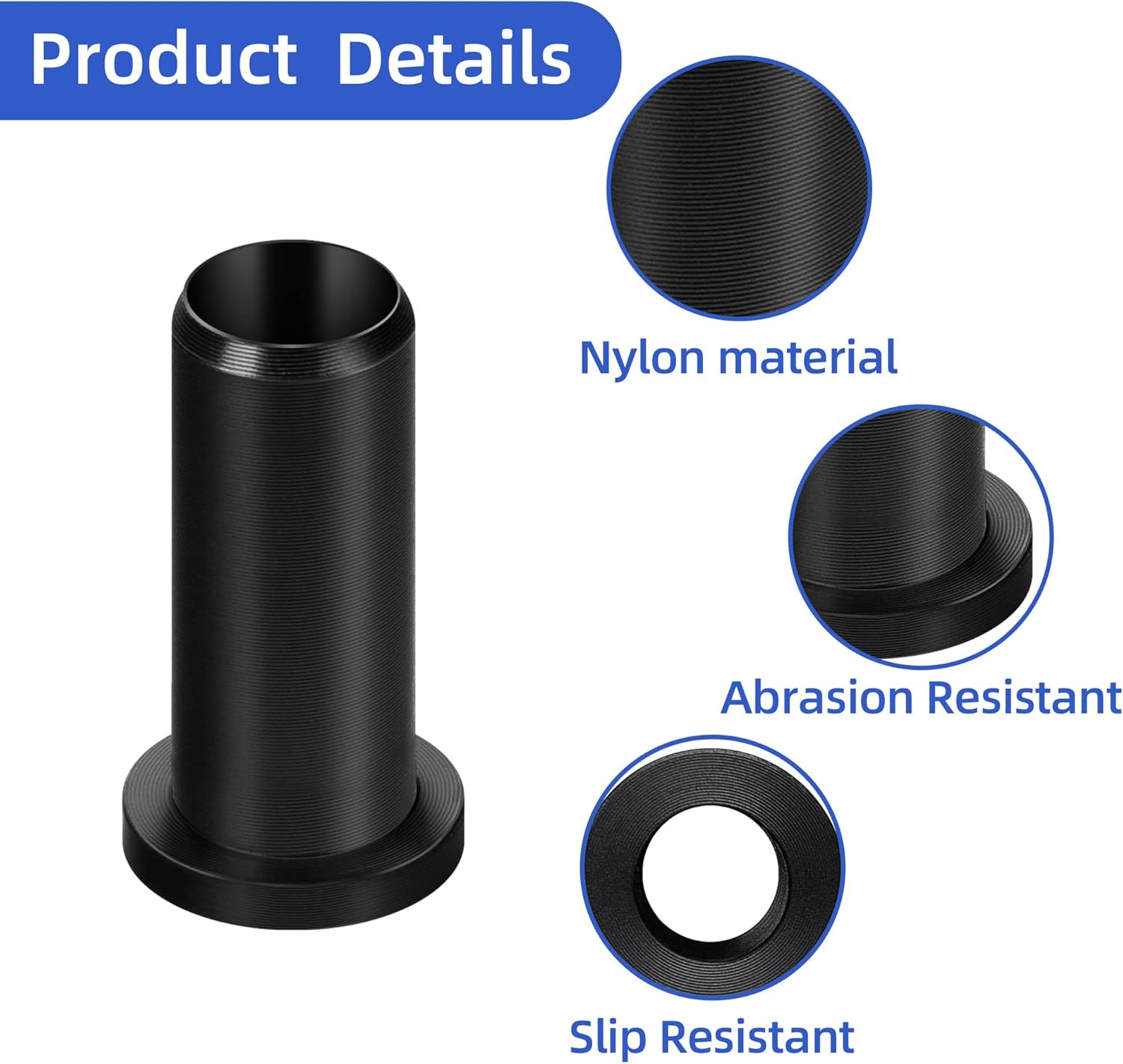 4 PCS Oar Lock Socket Insert -1/2" Oarlock Bushing -Nylon Oar Sleeve for Oar Pro