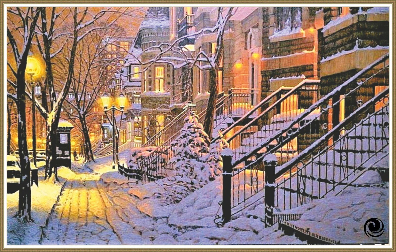 Winter in Montreal 1177 Chart Counted Cross Stitch Pattern Needlework