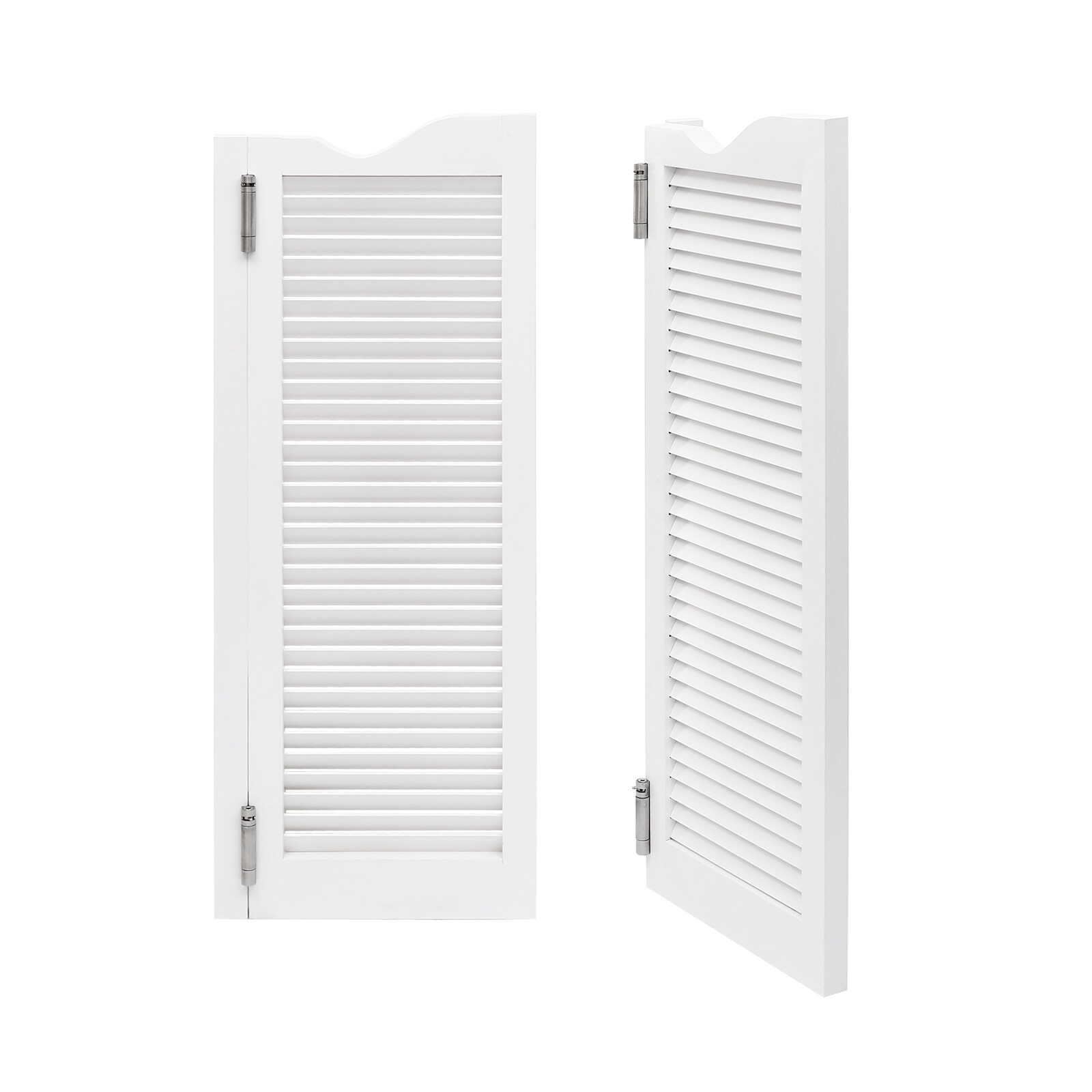 White Swinging Door Double Half Door Double-hinged Café Door With Hinges