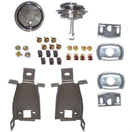 1971 1972 1973 MUSTANG MACH 1 HOOD TWIST LOCK KIT COMPLETE, 32 PIECE KIT
