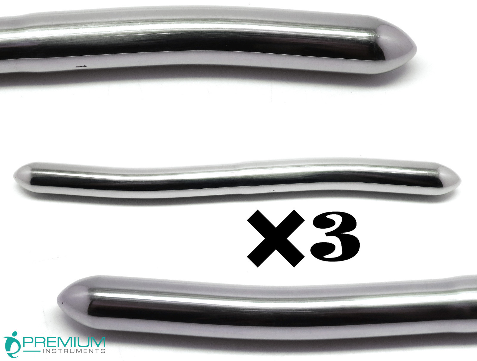 3× Hegar Uterine Dilators Gynecology 15mm/16mm Surgical Sounds Instruments