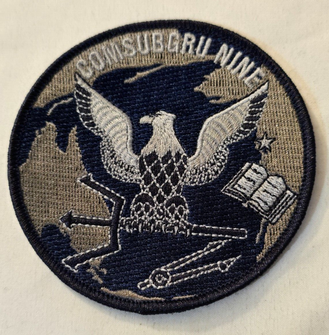 Original US Navy Commander Submarine Group Nine COMSUBGRU 9 Blue Patch