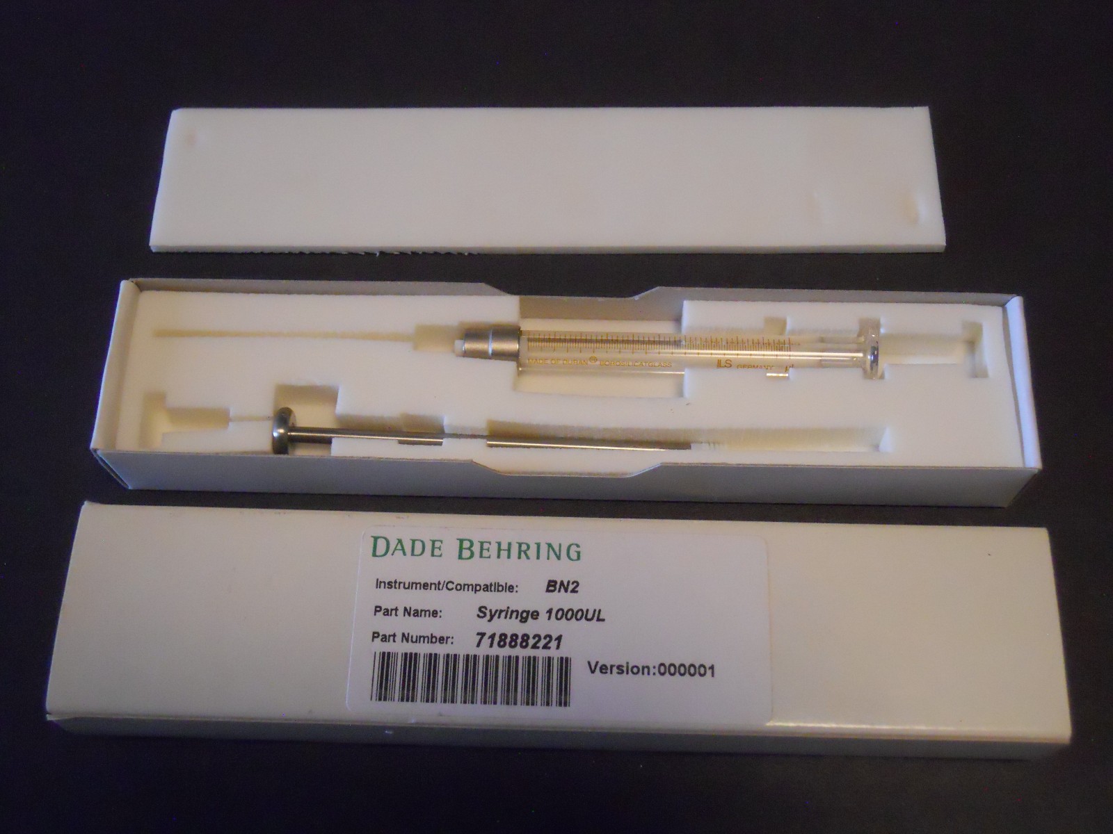 Siemens Dade-Behring BN2 1000ul Syringe P/N: 71888221 - 10458287 - ILS 2607011