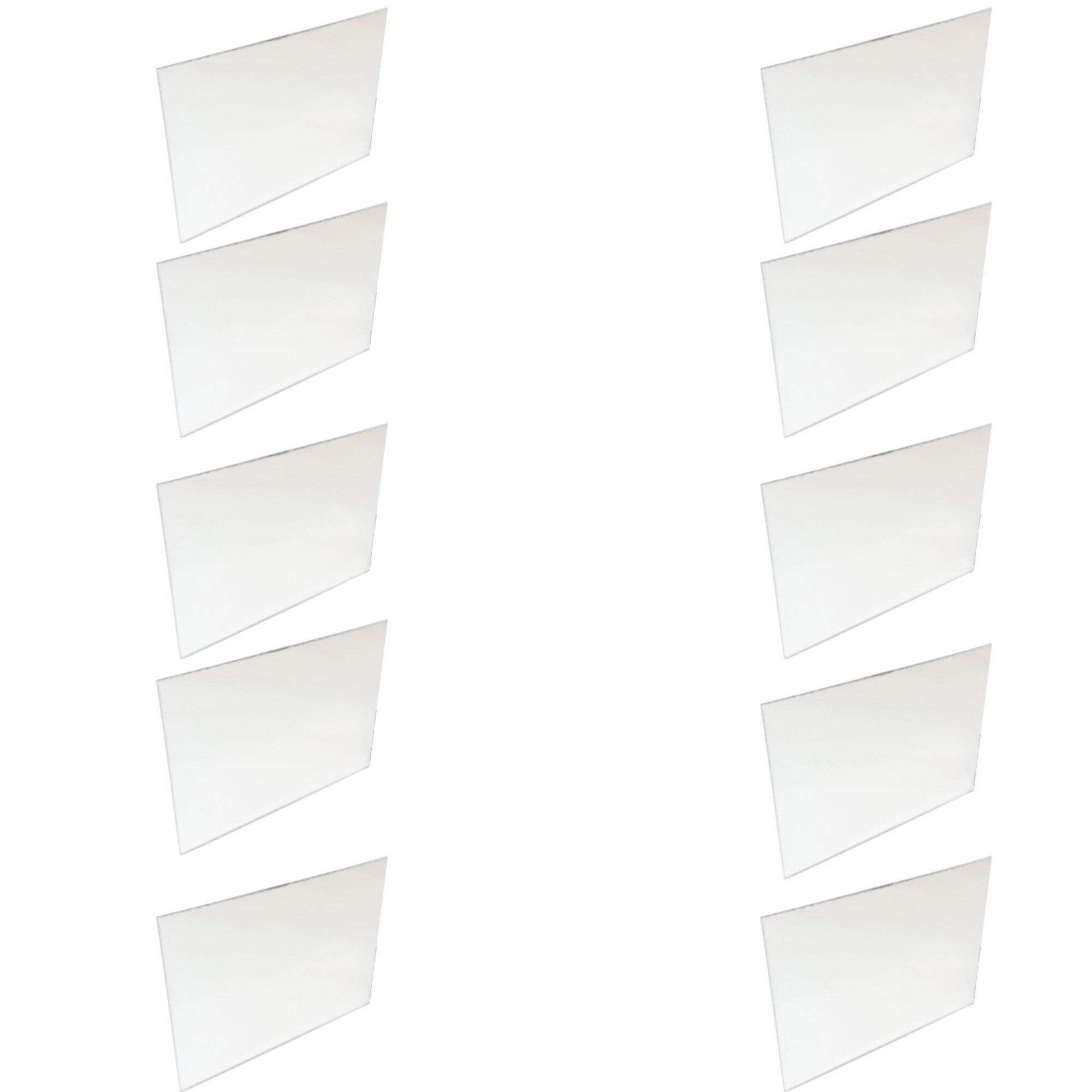 Mirror, Plexiglass, Rectangular, 5 x 7 in., Pack of 10