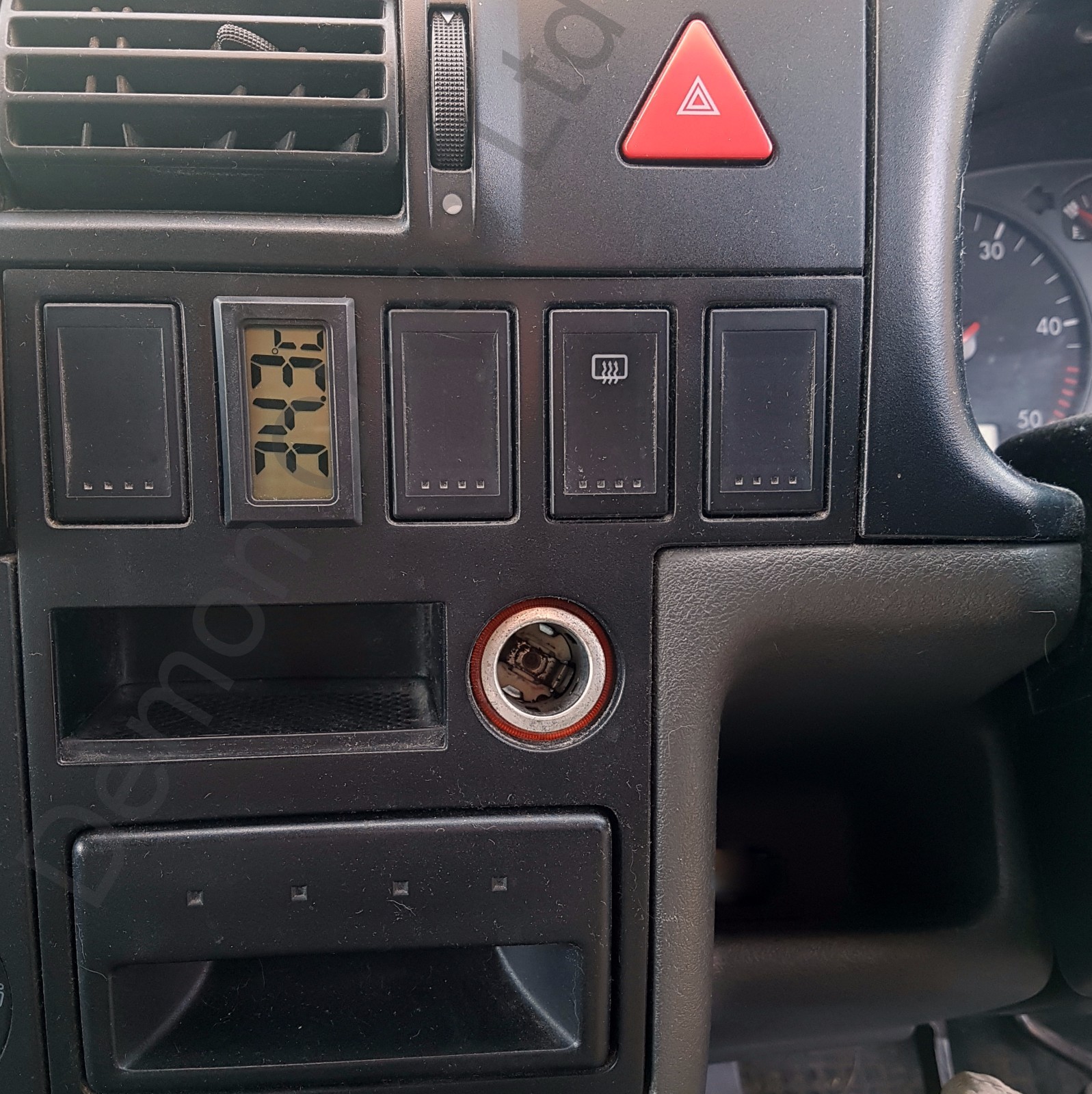 VW T4 Eurovan EURO VAN dashboard dash blank button switch cover Thermometer