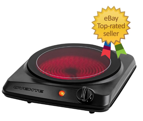 Electric Single Burner Ceramic Glass Hot Plate Cooktop Portable Countertop Stove