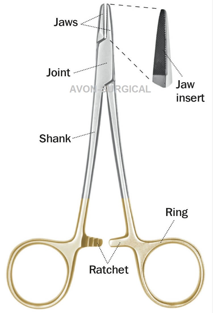 New O.R Grade TC Mayo Hegar Needle Holder 5"  with Tungeston Carbide Inserts