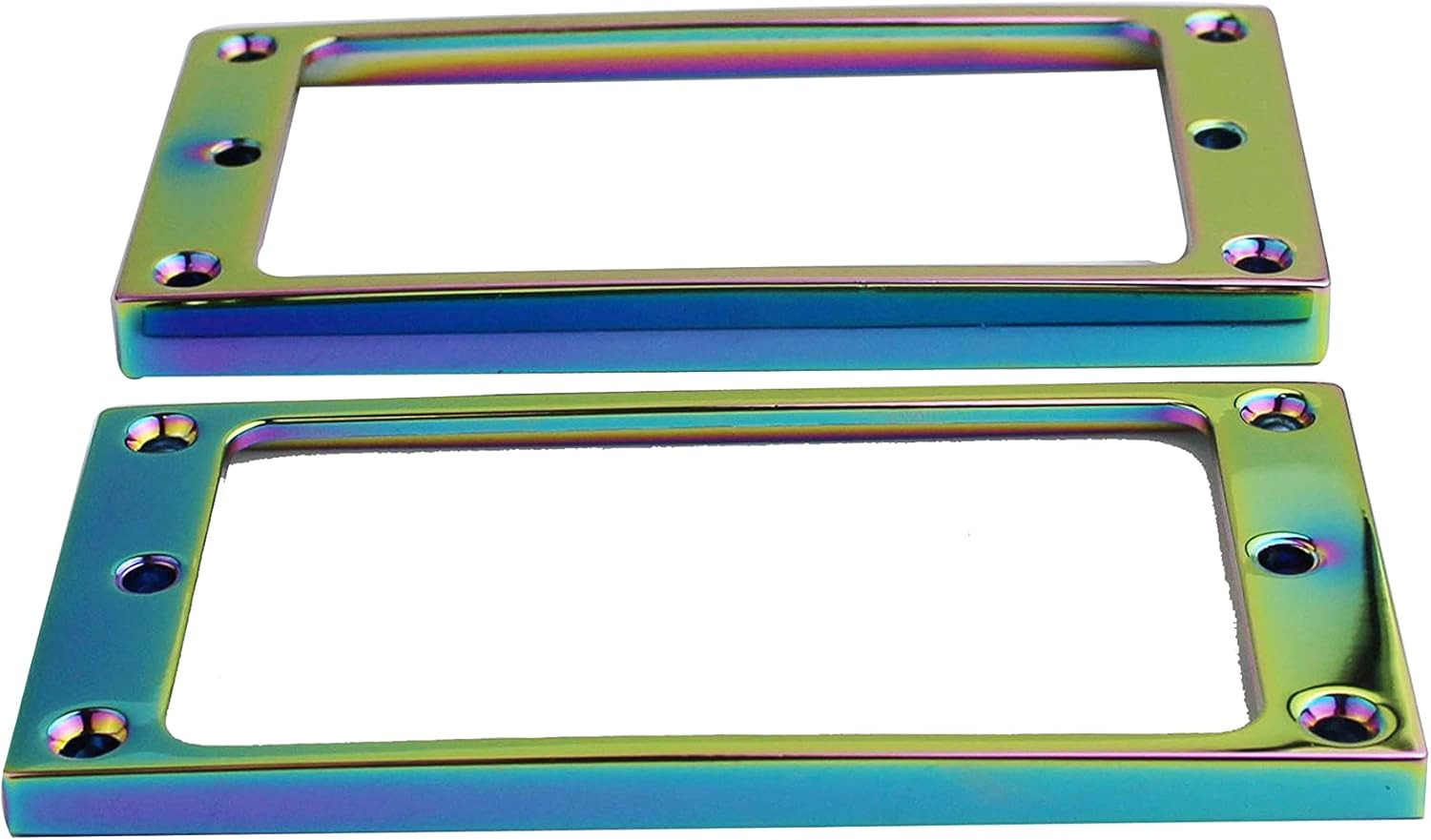 2x Rainbow Guitar Flat Humbucker Pickup Rings Frames Fit Ibanez,Fender,Jackson