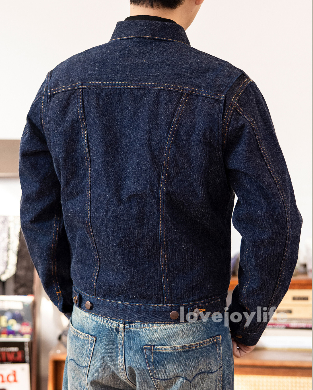 Red Tornado Fall Winter 60s 24MJ Raw Denim Jacket Short Zipped Slim Coat Cowboy