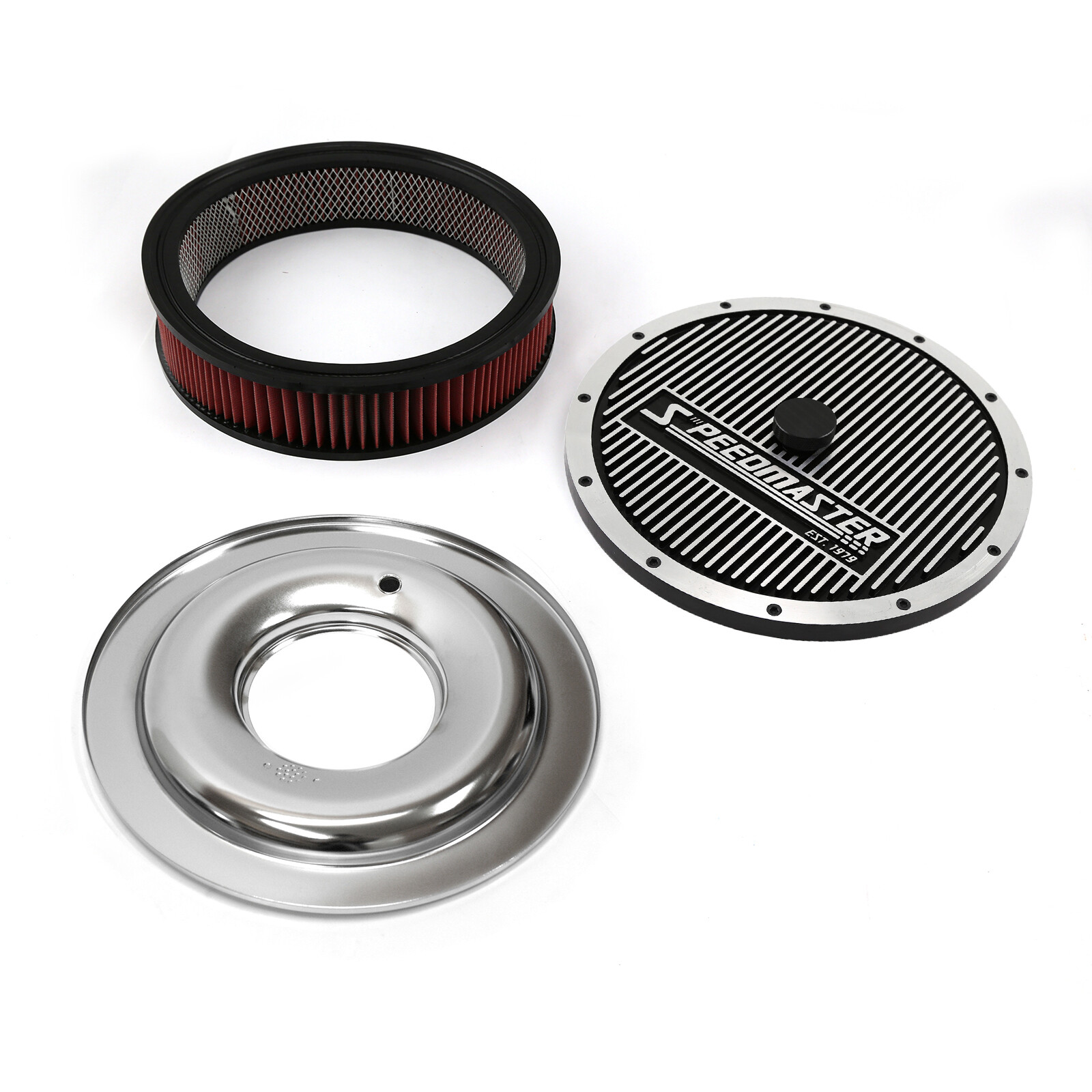 14" x 3" Washable Element Elite Top Flat Base Air Cleaner Kit