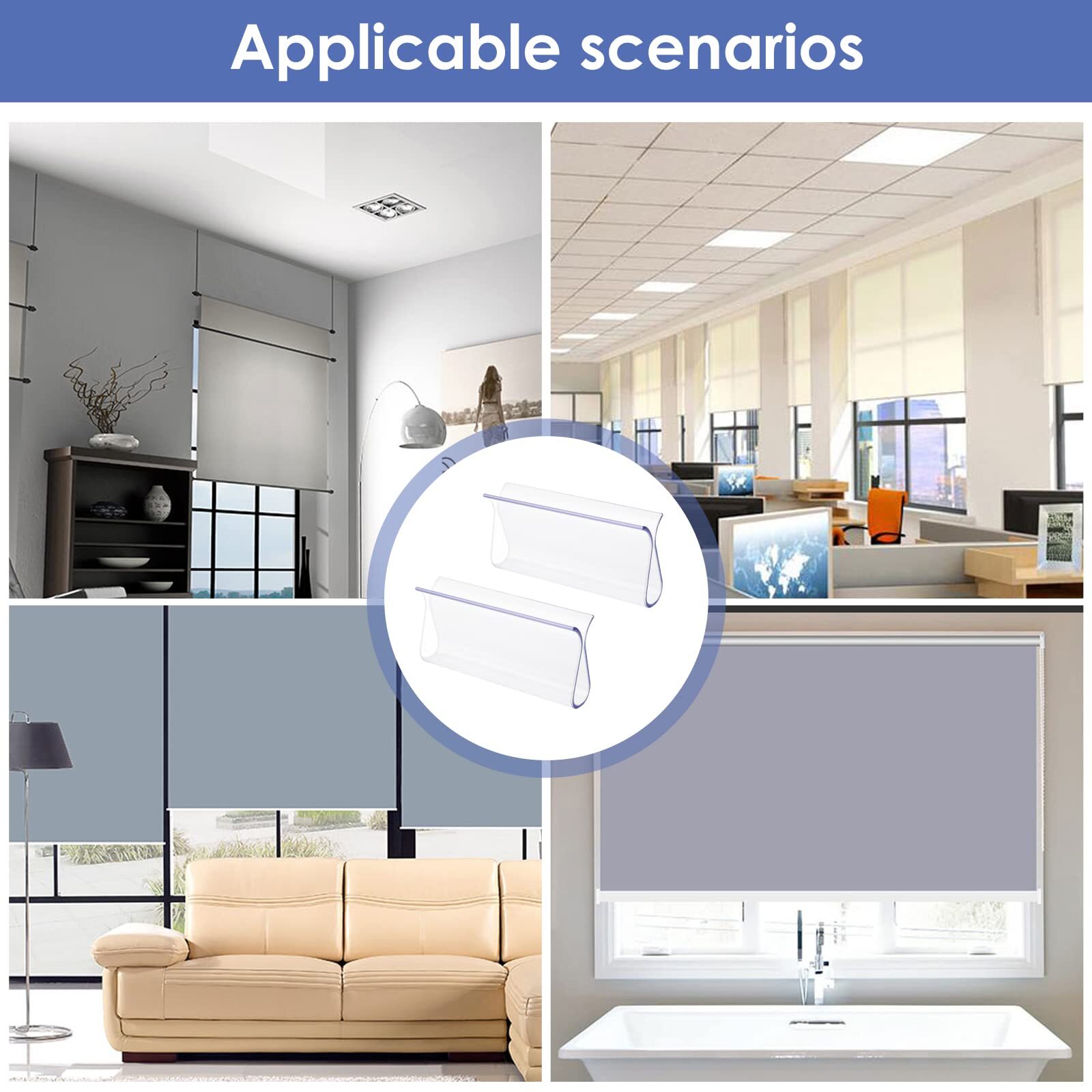 2 Pieces Roller Shade Pulls Window Shade Pulls Window Blinds Cordless Roller