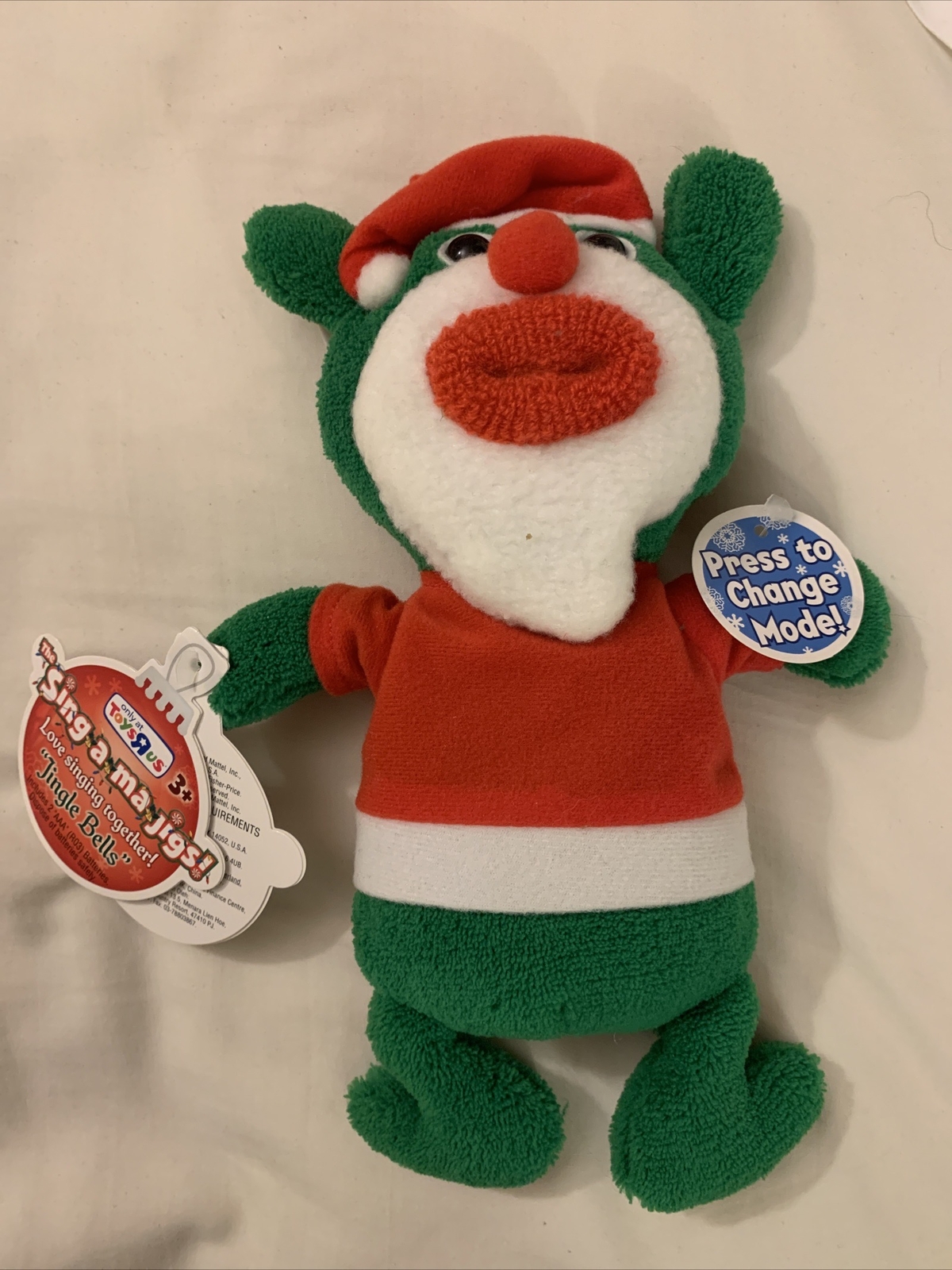 Christmas Sing-A-Ma-Jigs Electronic Plush Santa Jingle Bells, Toys R Us 2010