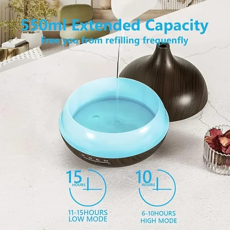 Aroma Diffuser Humidifier With 6x33oz Essential Oils Colorful LED And Remote