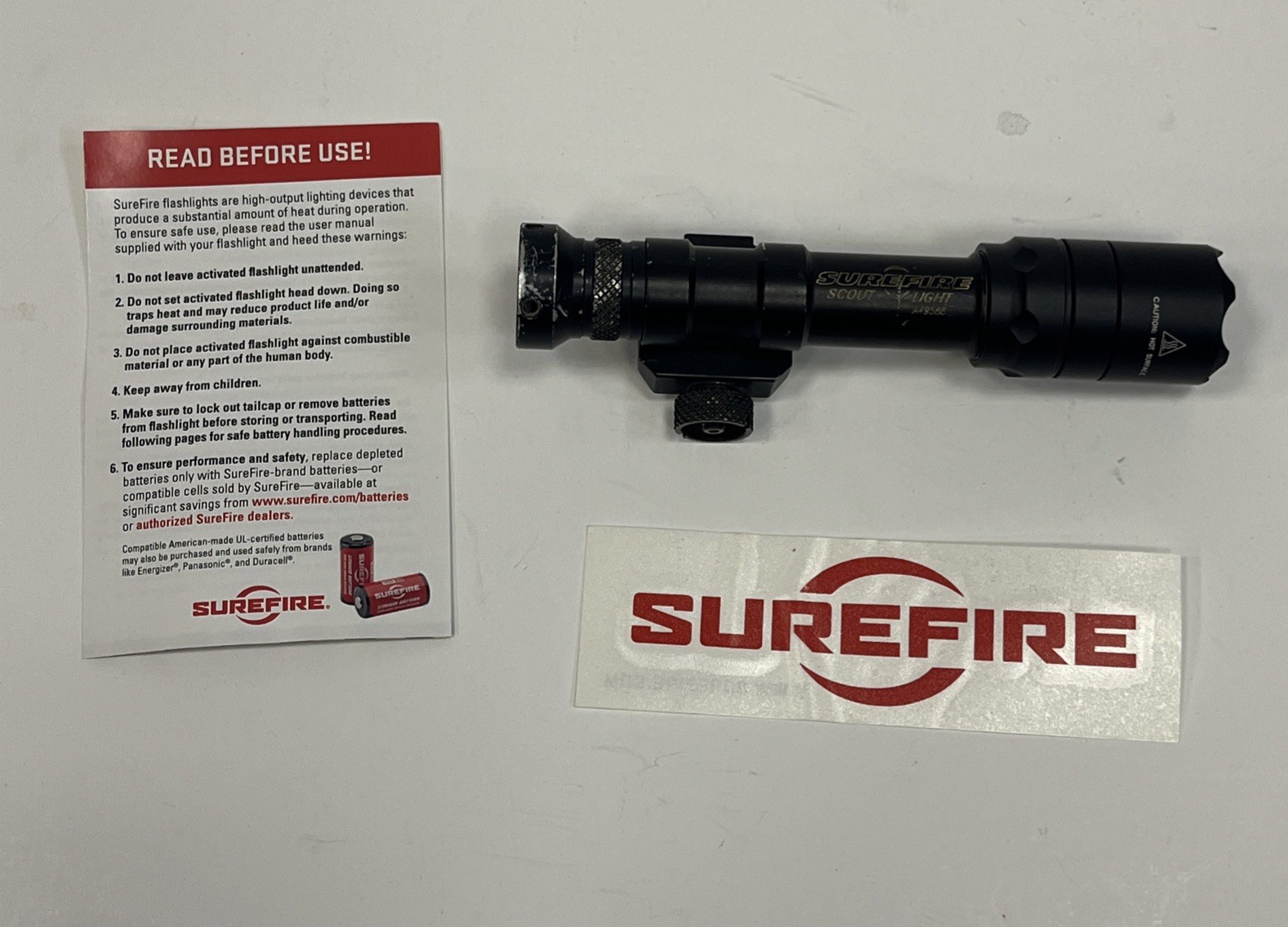 SureFire KE2D-B 1000 Lumens Scout Light Rifle Rail Weapon Light A49588